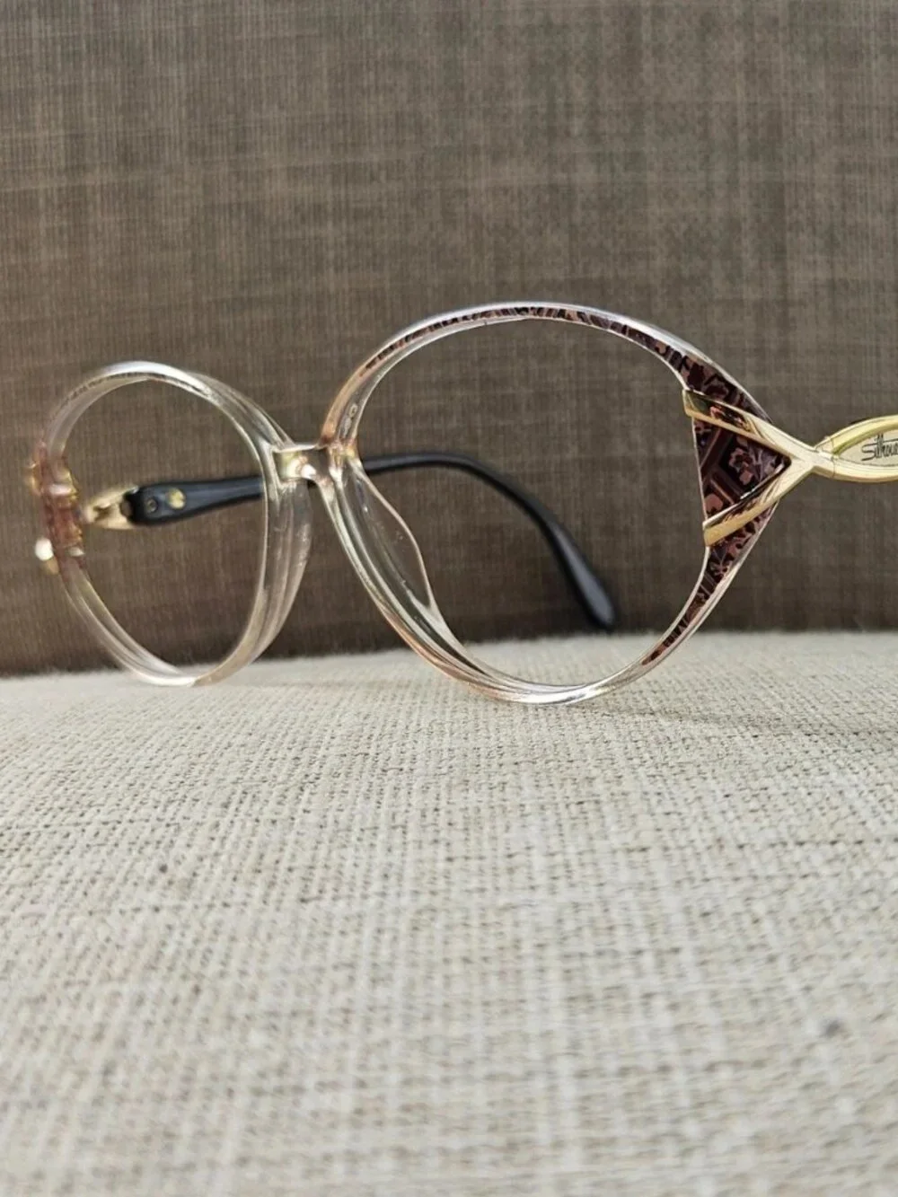 Vintage Silhouette Women Eyeglasses Frame Clear Brown Eyewear M1883 Made Austria